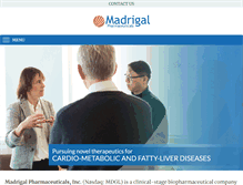 Tablet Screenshot of madrigalpharma.com